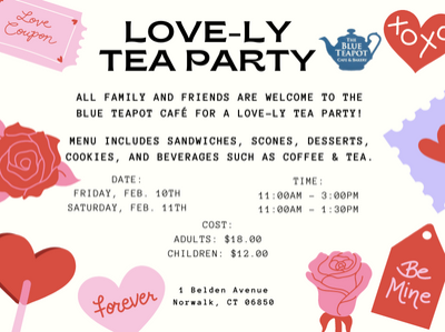A Love-ly Tea Party with the Blue Teapot Café