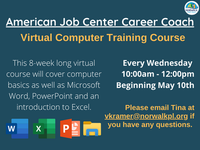 American Job Center Career Coach – Virtual Computer Training Course