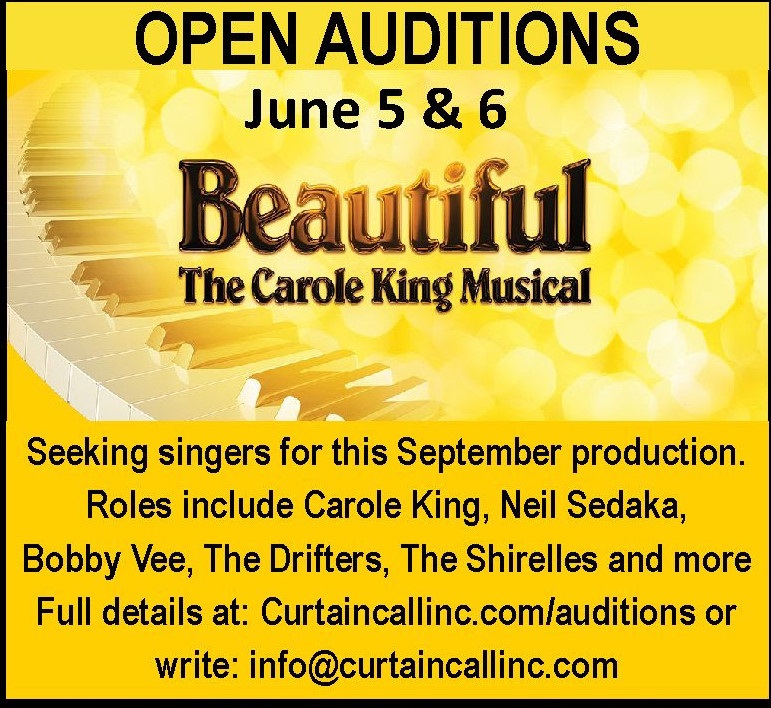 Open auditions for BEAUTIFUL, The Carole King Musical