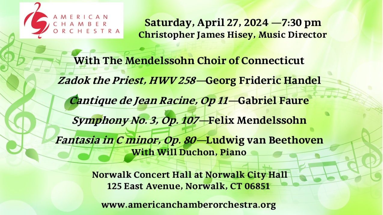 American Chamber Orchestra – April 27, 2024 7:30pm